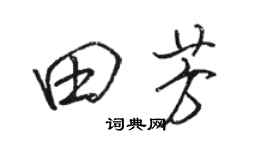 駱恆光田芳行書個性簽名怎么寫