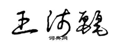 曾慶福王沛麗草書個性簽名怎么寫
