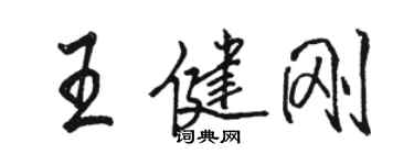駱恆光王健剛行書個性簽名怎么寫