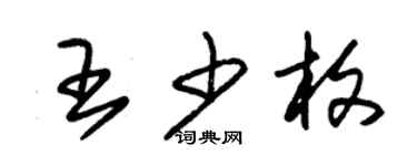 朱錫榮王少枚草書個性簽名怎么寫