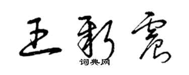 曾慶福王新震草書個性簽名怎么寫