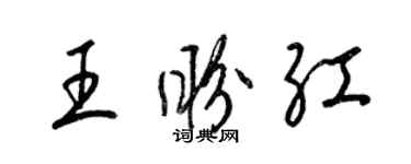 梁錦英王盼紅草書個性簽名怎么寫