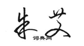 駱恆光朱艾草書個性簽名怎么寫