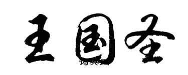 胡問遂王國聖行書個性簽名怎么寫