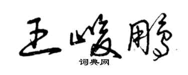 曾慶福王峻鵬草書個性簽名怎么寫