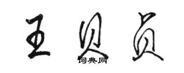 駱恆光王貝貞行書個性簽名怎么寫