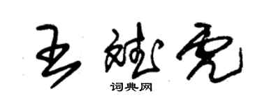 朱錫榮王斌虎草書個性簽名怎么寫