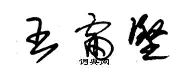 朱錫榮王雷堅草書個性簽名怎么寫