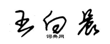 朱錫榮王向晨草書個性簽名怎么寫