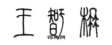 陳墨王智楠篆書個性簽名怎么寫