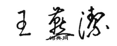 駱恆光王燕潔草書個性簽名怎么寫