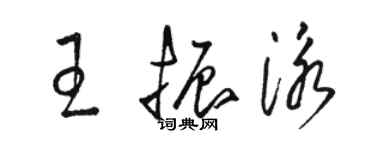 駱恆光王振泳草書個性簽名怎么寫