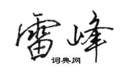 駱恆光雷峰行書個性簽名怎么寫