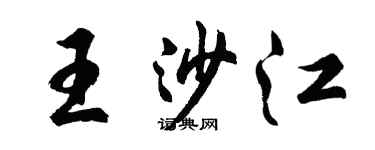 胡問遂王沙江行書個性簽名怎么寫