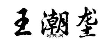 胡問遂王潮壟行書個性簽名怎么寫