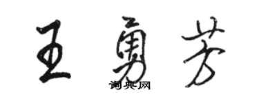 駱恆光王勇芳行書個性簽名怎么寫