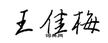 王正良王佳梅行書個性簽名怎么寫