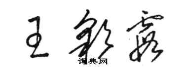 駱恆光王彩霞草書個性簽名怎么寫