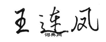 駱恆光王連鳳行書個性簽名怎么寫