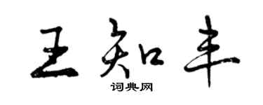 曾慶福王知豐行書個性簽名怎么寫