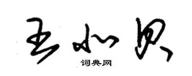 朱錫榮王北貝草書個性簽名怎么寫