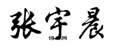 胡問遂張宇晨行書個性簽名怎么寫