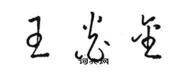 駱恆光王炎金草書個性簽名怎么寫