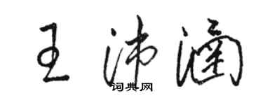 駱恆光王沛涵草書個性簽名怎么寫