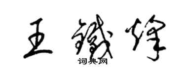 梁錦英王鐵烽草書個性簽名怎么寫