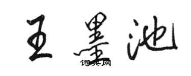 駱恆光王墨池行書個性簽名怎么寫