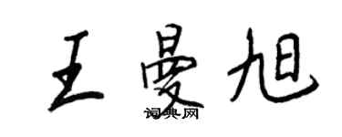 王正良王曼旭行書個性簽名怎么寫