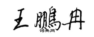 王正良王鵬冉行書個性簽名怎么寫