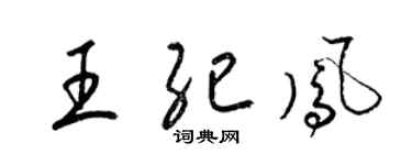 梁錦英王紀鳳草書個性簽名怎么寫