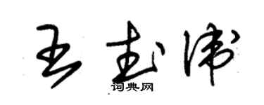 朱錫榮王武衛草書個性簽名怎么寫