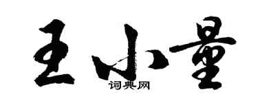 胡問遂王小量行書個性簽名怎么寫