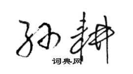 駱恆光孫耕草書個性簽名怎么寫