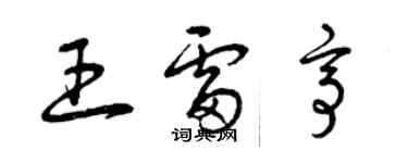 曾慶福王雷亭草書個性簽名怎么寫