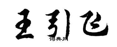 胡問遂王引飛行書個性簽名怎么寫
