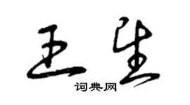 曾慶福王望草書個性簽名怎么寫