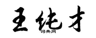 胡問遂王純才行書個性簽名怎么寫