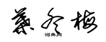 朱錫榮葉冬梅草書個性簽名怎么寫