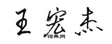 駱恆光王宏傑行書個性簽名怎么寫