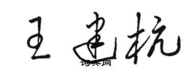 駱恆光王建杭草書個性簽名怎么寫