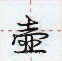 龐中華寫的硬筆行書壺