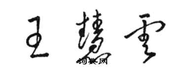 駱恆光王慧雲草書個性簽名怎么寫