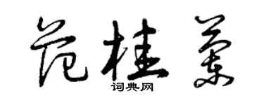 曾慶福范桂蘭草書個性簽名怎么寫