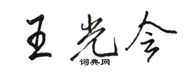 駱恆光王光會行書個性簽名怎么寫