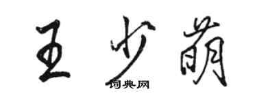 駱恆光王少萌行書個性簽名怎么寫