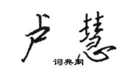 駱恆光盧慧行書個性簽名怎么寫