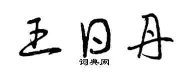 曾慶福王日丹草書個性簽名怎么寫
